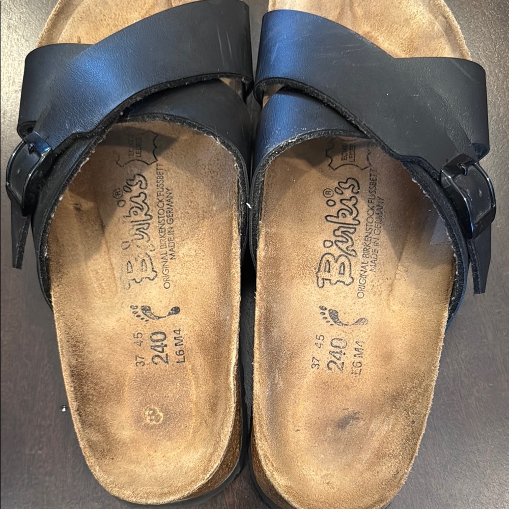 Birkenstock SIENA NUBUCK LEATHER Slide Sandals - Picture 3 of 5